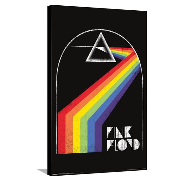 Pink Floyd - The Dark Side Of The Moon Illustration Variant Canvas Wall Poster, 22.375" x 34"