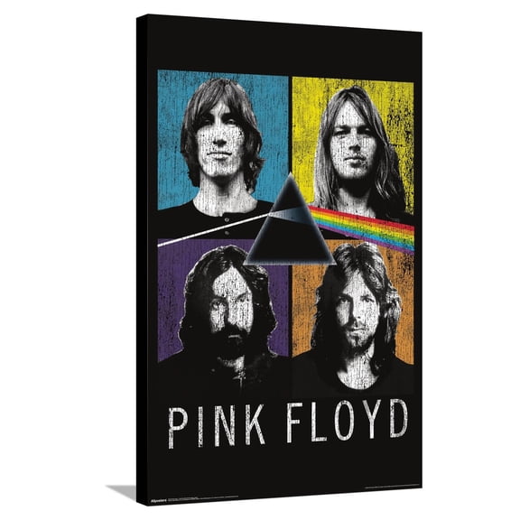 Pink Floyd - The Dark Side Of The Moon Quad Canvas Wall Poster, 22.375" x 34"