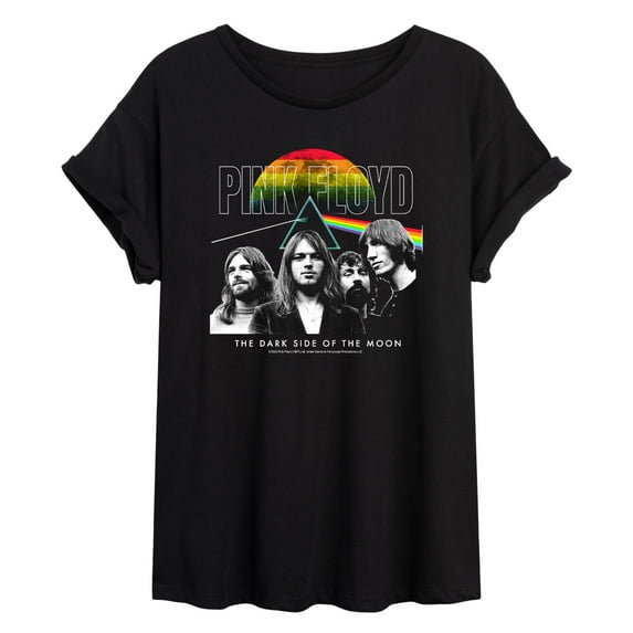 Pink Floyd - The Dark Side Of The Moon With Band - Juniors Ideal Flowy Muscle T-Shirt