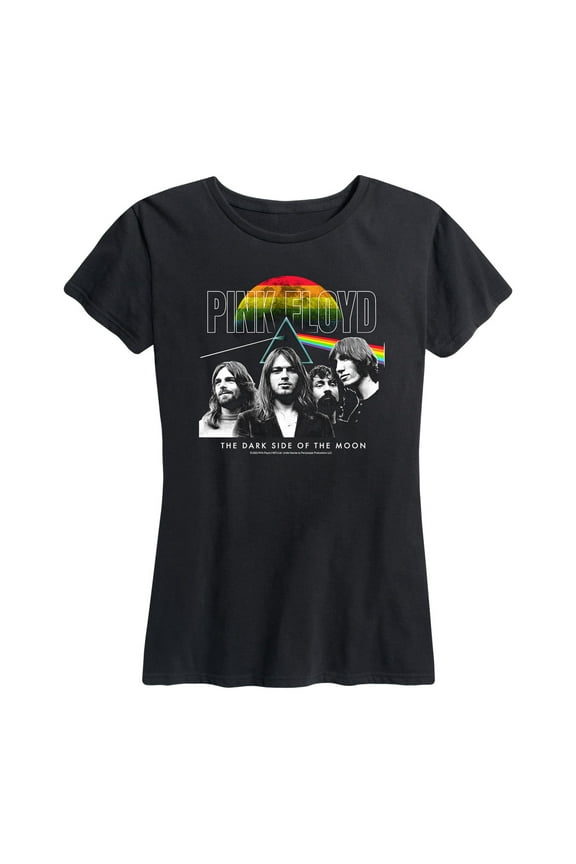 - The Dark Side Of The Moon With Band - Women's Short Sleeve Graphic T-Shirt