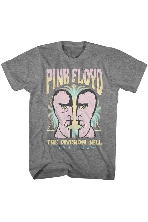 Pink Floyd The Division Bell 1994 Tour Graphite Heather Adult T-Shirt L