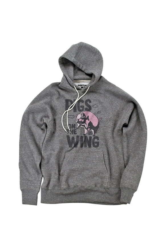 Pink Floyd The Flying Pig Official Premium Ultrasoft Tri-Blend Hoodie (Large) Athletic Heather