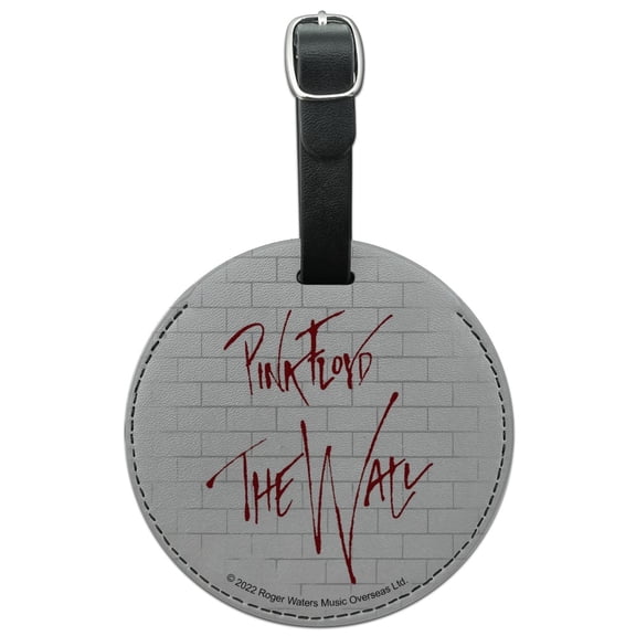 Pink Floyd The Wall Round Leather Luggage Card Suitcase Carry-On ID Tag