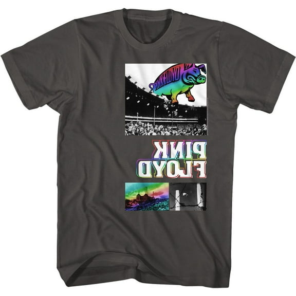 Pink Floyd Three Part Chest Smoke Adult T-Shirt