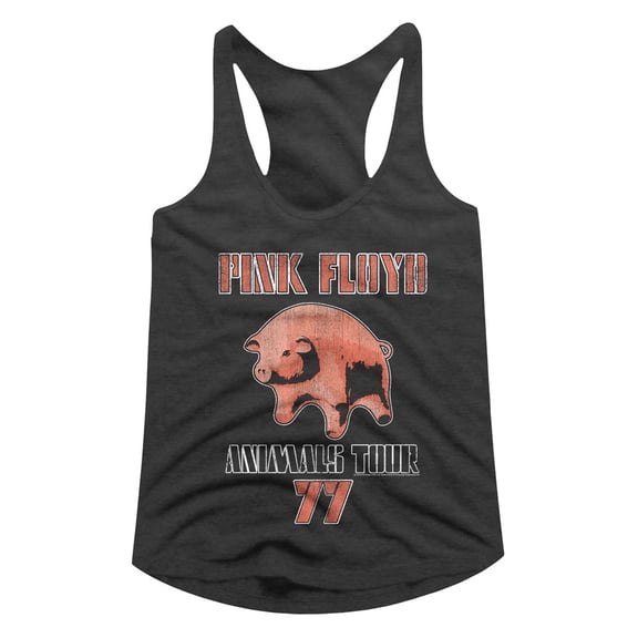 Pink Floyd Tour '77 Dark Heather Women's Racerback Tank Top