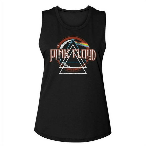 Pink Floyd Triangle Triad Black Junior Women's Muscle Tank Top
