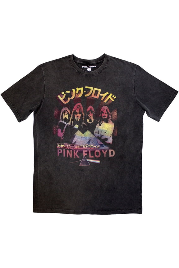 Pink Floyd Unisex Stone Wash T-Shirt: Japan Poster Stone Wash (Medium)