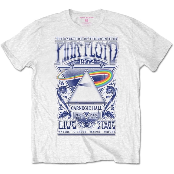 Pink Floyd Unisex T-Shirt Carnegie Hall Poster (Plus Sizes) (XXX-Large)