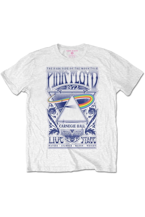 Pink Floyd Unisex T-Shirt Carnegie Hall Poster (Plus Sizes) (XXXX-Large)