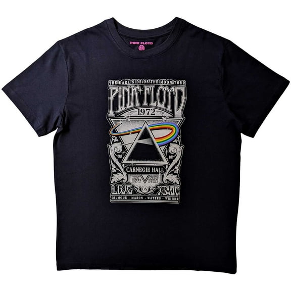 Pink Floyd Unisex T-Shirt Carnegie Hall Poster (X-Small)