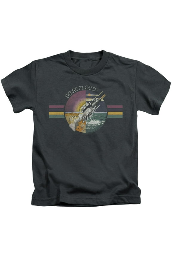 Sportswear  Pink Floyd Welcome to The Machine Youth Short Sleeve T-Shirt, Charcoal - Small