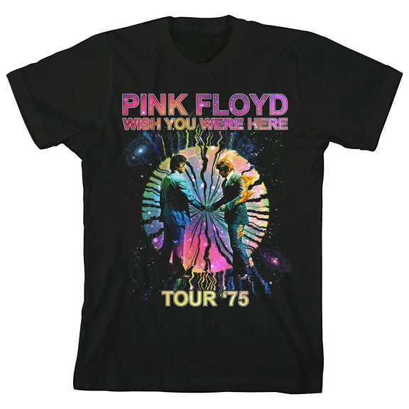 Pink Floyd Wish You Were Here Prism Graphic Crew Neck Short Sleeve Youth Black T-shirt-Large