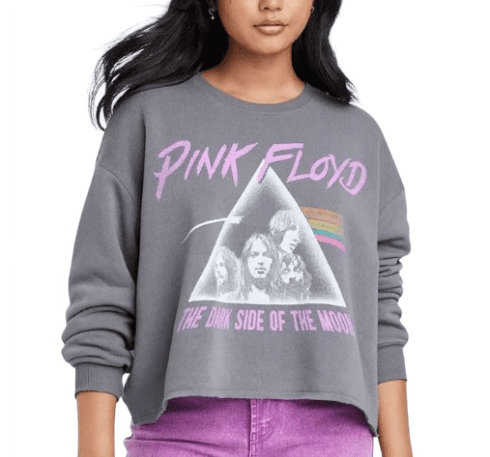 Pink Floyd Womens Crop Pullover Sweatshirt Dark Side of the Moon Oversize M Walmart
