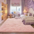 thumbnail image 1 of Pink Fluffy Rugs for Bedoom Girls, 5x7 Soft Faux Fur Area Rug - Cozy Fuzzy Plush Non-Slip Shaggy Carpet for Living Room, Kids Girls Room Home Dorm Nursery, 1 of 18