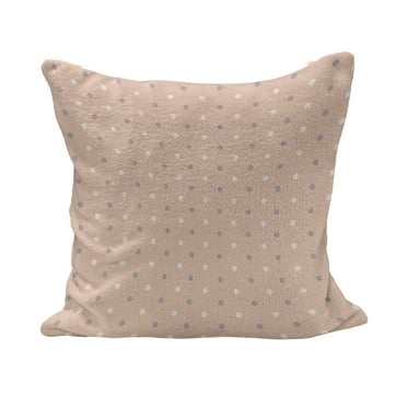Pink Fluffy Throw Pillow Cushion Cover, Romantic Vintage Classic in 50s 60s Style Image with Dots Pattern Print, Rectangle Accent Pillow Case, 36" x 16", Salmon Lilac and White, by Ambesonne