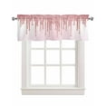 thumbnail image 1 of Pink Fluid Drips Kitchen Valances for Windows Farmhouse Linen Window Valance Curtain for Living Room Window Treatment Abstract Art Modern Glowing Valance Rod Pocket Topper Drape, 60 x 18 Inch, 1 of 6