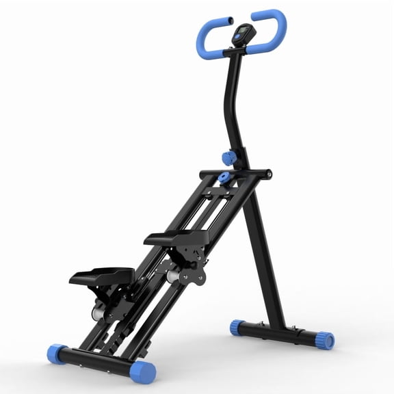 Pink Foldable Vertical Climber – Stair Stepper with Resistance, Stable Frame, Adjustable Handlebar for Home Full-Body Exercise