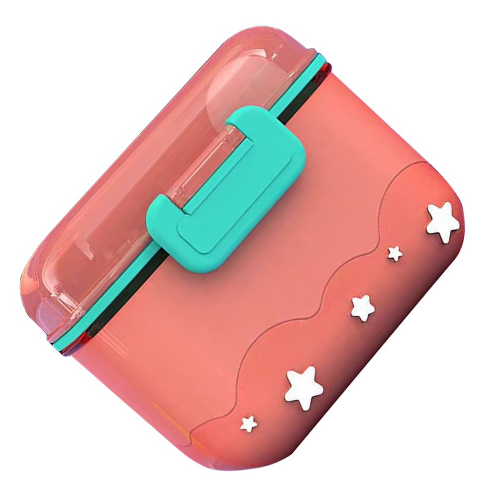 Pink Food Containers Milk Dispenser Travel Carry Formula Mini Powder