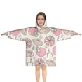 thumbnail image 1 of Pink Football Blanket Hoodies for Kids 6-13YR Oversize Wearable Blanket Hoodies for Boys Girls Teens, 1 of 7
