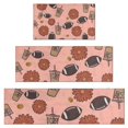 thumbnail image 1 of Pink Football and Drinks Pattern Kitchen Rugs Sets Of 3,Kitchen Runner Rugs Non Skid Washable,Decorative Kitchen Floor Mats for Kitchen,Sink,Laundry,17"x30"+ 17"x47" + 17"x59", 1 of 6