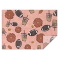 thumbnail image 1 of Pink Football and Drinks Pattern Rectangle Tablecloth 60"x84",Waterproof Polyester Rectangle Table Cloth, Wipeable Spillproof Polyester Tablecloth for Dining, Camping, Indoor and Outdoor, 1 of 5