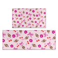 thumbnail image 1 of Pink Football and Flowers Pattern Kitchen Rugs Sets Of 2,Anti Fatigue Kitchen Mat Rugs Non Slip Washable,Decorative Kitchen Floor Mats for Kitchen,Sink,Laundry,17"x30"+17"x47", 1 of 7