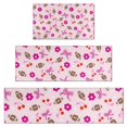 thumbnail image 1 of Pink Football and Flowers Pattern Kitchen Rugs Sets Of 3,Kitchen Runner Rugs Non Skid Washable,Decorative Kitchen Floor Mats for Kitchen,Sink,Laundry,17"x30"+ 17"x47" + 17"x59", 1 of 6
