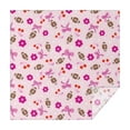 thumbnail image 1 of Pink Football and Flowers Pattern Square Tablecloth,Waterproof Square Table Cover,Wipeable Spillproof Washable Table Cover for Home Kitchen Party Decor 42"X42"(107x107cm), 1 of 6