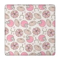 thumbnail image 1 of Pink Football Square Fitted Tablecloth with Elastic Edge,Square Table Cover,Washable Elastic Table Cover for Home Kitchen Party Decor 34"x34", 1 of 6