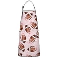 thumbnail image 1 of Pink Footballs with Bows Pattern Apron-Garden Aprons for Women with Pockets-Cotton Linen Waterproof Kitchen Cooking Gardening Aprons Adjustable for Kitchen,Cooking,BBQ and Salon 33x27 Inch, 1 of 4