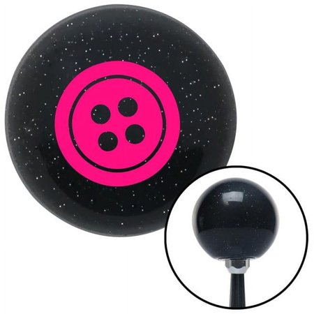 Pink Four Hole Button Black Metal Flake Shift Knob with M16 x 1.5 Insert Shifter