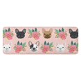 thumbnail image 1 of Pink French Bulldog Flowers Florals Kitchen Rug Mat,Kitchen Runner Rugs Non Skid Washable,Decorative Kitchen Floor Mats for Kitchen,Sink,Laundry,17"x47.2", 1 of 7