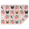 thumbnail image 1 of Pink French Bulldog Flowers Florals Rectangle Tablecloth 60"x84",Waterproof Polyester Rectangle Table Cloth, Wipeable Spillproof Polyester Tablecloth for Dining, Camping, Indoor and Outdoor, 1 of 5