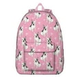 thumbnail image 1 of Pink French Bulldog Love Heart Backpack for School,Cute School Bag,Schoolbag with Adjustable Shoulder Straps & Padded Back,15.7"x11.8"x5.5", 1 of 5
