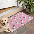 thumbnail image 1 of Pink French Bulldog Love Heart Door Rugs,Washable Non Slip Door Mats Indoor,Decorative Door Mats,Entry Mat Indoor for Entrance,Bedroom,Kitchen,Bathroom,16"x24", 1 of 6