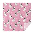thumbnail image 1 of Pink French Bulldog Love Heart Square Tablecloth,Waterproof Square Table Cover,Wipeable Spillproof Washable Table Cover for Home Kitchen Party Decor 42"X42"(107x107cm), 1 of 6
