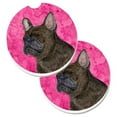 thumbnail image 1 of Pink French Bulldog Set of 2 Cup Holder Car Coaster, 1 of 1