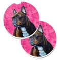 thumbnail image 1 of Pink French Bulldog Set of 2 Cup Holder Car Coaster, 1 of 1