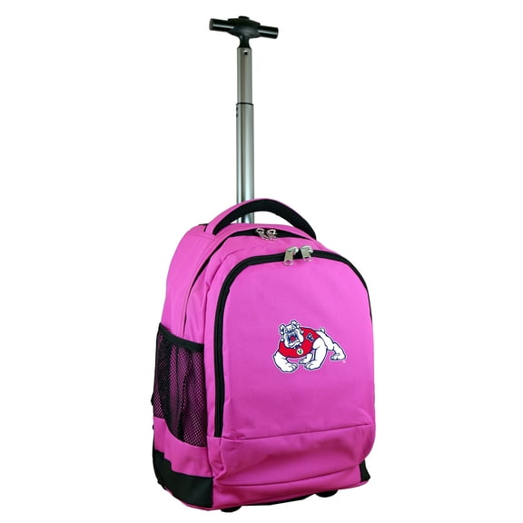 Pink Fresno State Bulldogs 19'' Premium Wheeled Backpack