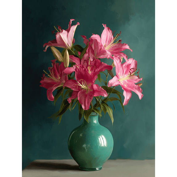 Pink Frog Lily Pad Canvas Dining Hallway Wall Decoration