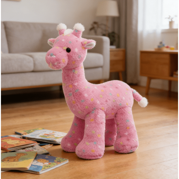 Pink Frosted Animal Cookie Giraffe - 12" Luxury Plush - Easter Collectible Stuffed Doll - Birthday Gift