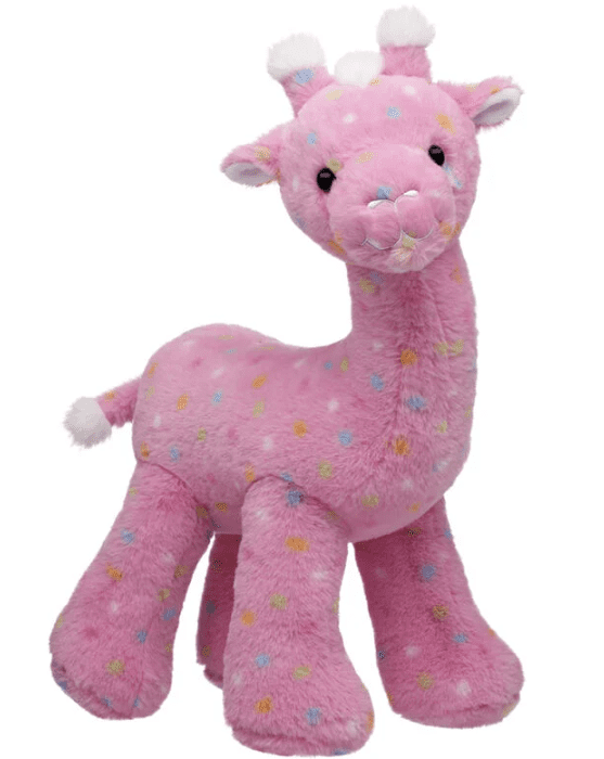 Pink Frosted Animal Cookie Giraffe Stuffed Animal, 15" Pink Giraffe Plush Giraffe Stuffed Animals with Floppy Corner, Cuddly Soft Plush Toys Huggable, Perfect Stuffed Christmas Gift