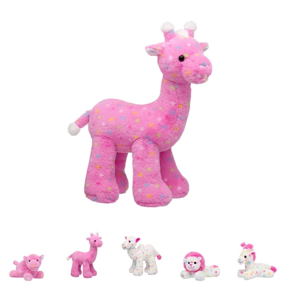 Pink Frosted Animal Giraffe Stuffed Plush Giraffe Plush Toy 13.77 Inch Super Soft & Huggable Giraffe Stuffed Plush Ideal Collectible Gift for Fan
