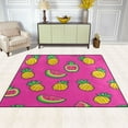 thumbnail image 1 of Pink Fruit Mix 63''x48'' Plush Memory Foam Bath Mat, Soft, Absorbent, Non Slip, Durable, 1 of 7