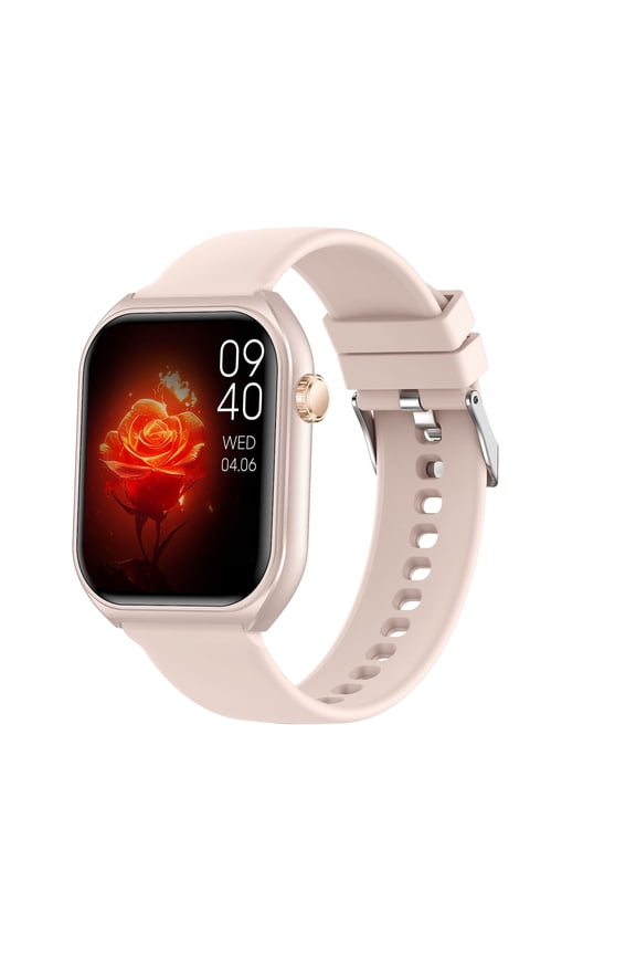 Pink Full Screen Smartwatch With Bluetooth Call Gps Fitness Tracker Waterproof Sports Watch With Magnetic Charging Heart Rate Monitor Sleep Tracking For Men Women 1.4 Inch Display 0.26 Lbs