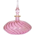 thumbnail image 1 of Pink  Full Sized Egyptian Glass Perfume Bottle Made in Egypt, 1 of 2