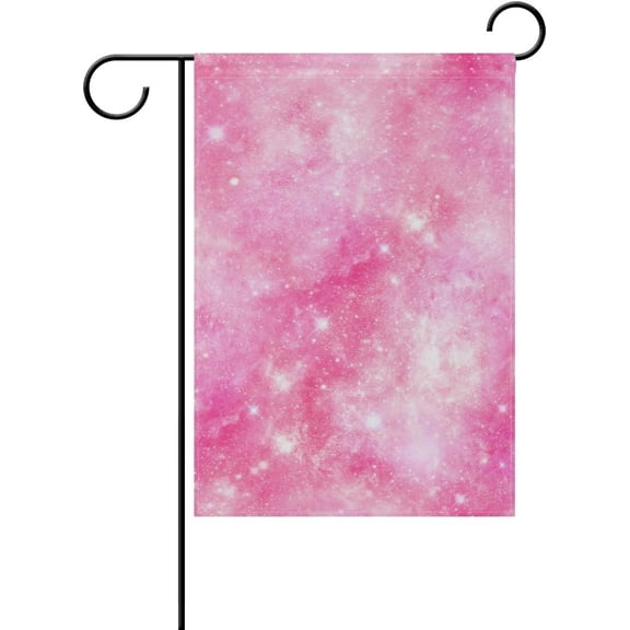 Pink Galaxy Universe Decorative Double Sided House Flag 28 x 40 inch