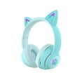 Pink Gaming Headset with Virtual Surround Sound and Cute Cat Ears ...