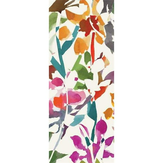 Pink Garden Panel I White' Graphic Art Print on Canvas