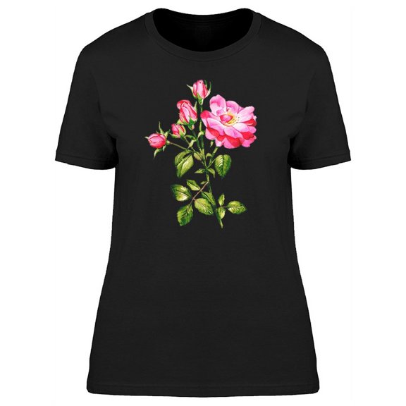 Pink Garden Roses Tee Women's -Image by Shutterstock